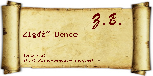 Zigó Bence névjegykártya
