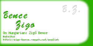 bence zigo business card