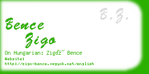 bence zigo business card